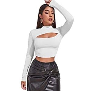 long sleeve crop top